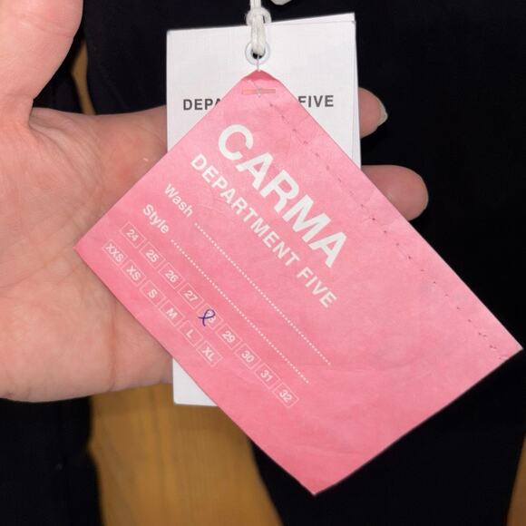 Department Five women’s black denim carma button fly straight leg pants NWT 28 - Picture 2 of 12